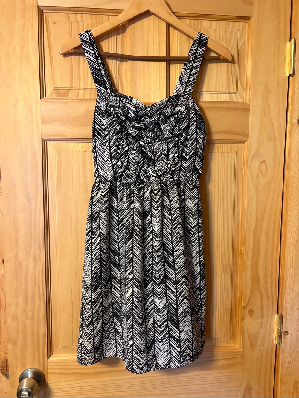 Love Reign Women's Black and White Patterned Sundress